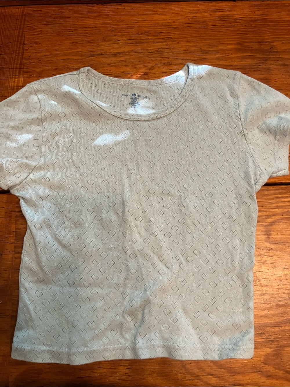 Women’s Short Sleeve Textured Knit Tee - Light Blue